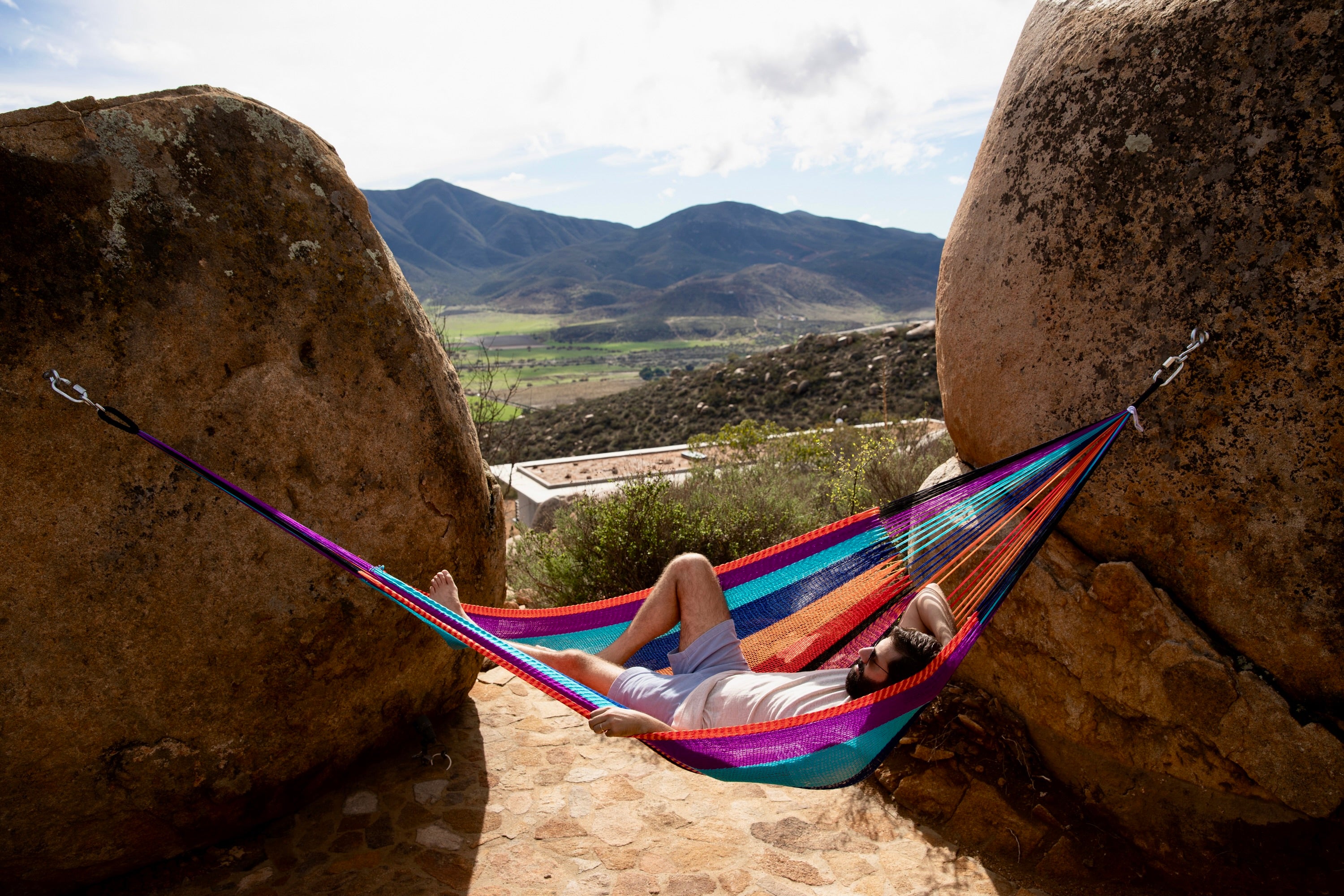Yellow Leaf Hammocks Lanta Amaca: Lavorata A Mano, Max 150kg, Acrilico UV, Tracolla Inclusa